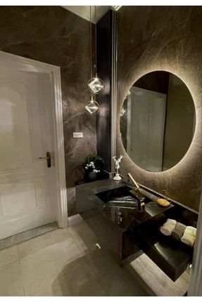 70cm Günışığı Yuvarlak Ledli Ayna Dresuar Hol Koridor Duvar Salon Banyo Wc Ofis Çocuk Yatak Odası TYC00336197818