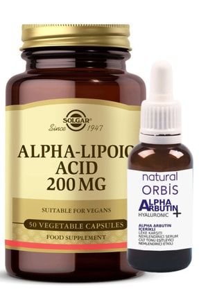 Alpha Lipoic Acid 200 Mg 50 Kapsül (HEDIYE ALPHA ARBUTİN %2 SERUM 30 ML ALFA LİPOİK ASİD) hızlıgeldi004069