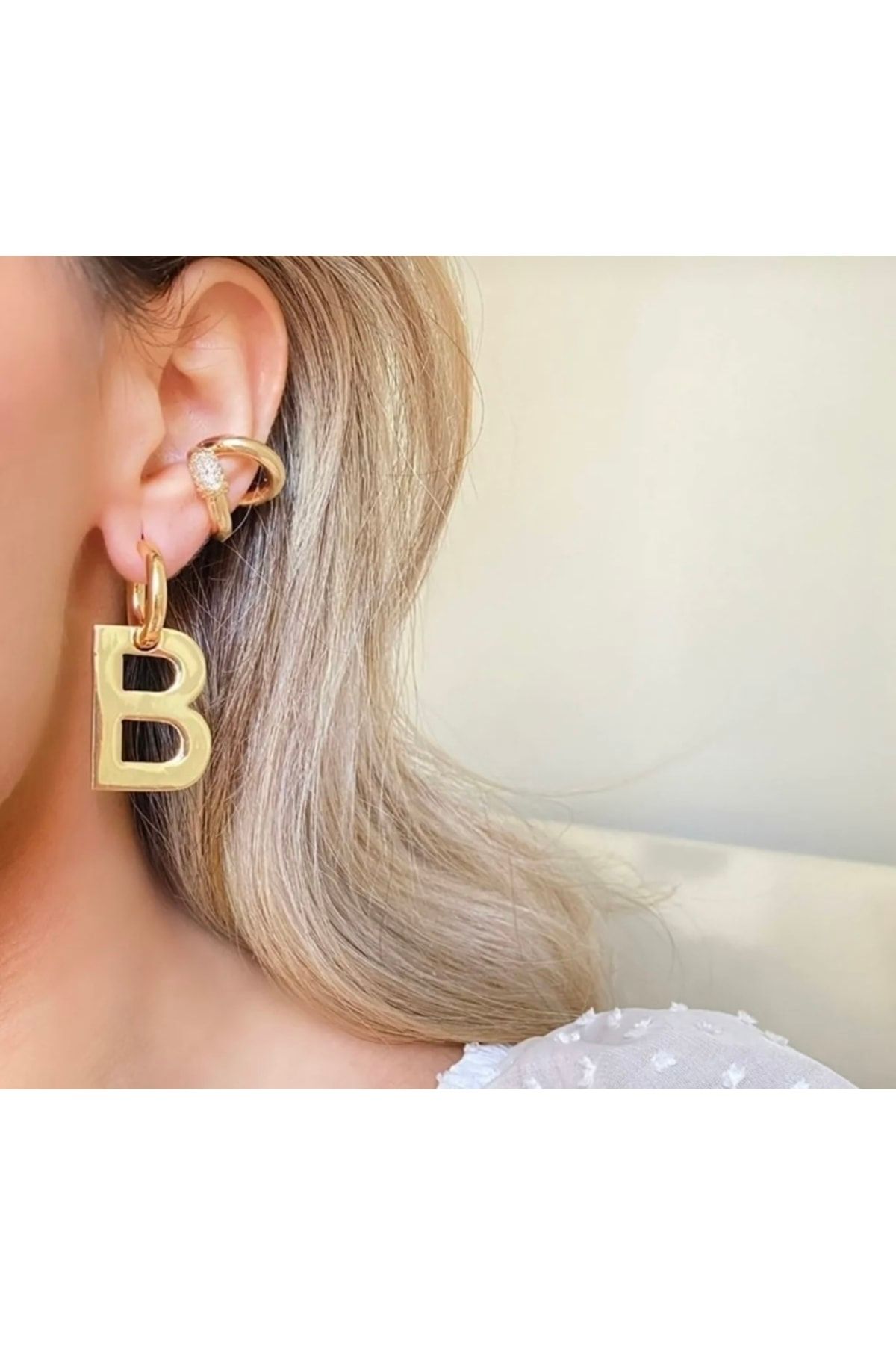 B initial discount earrings