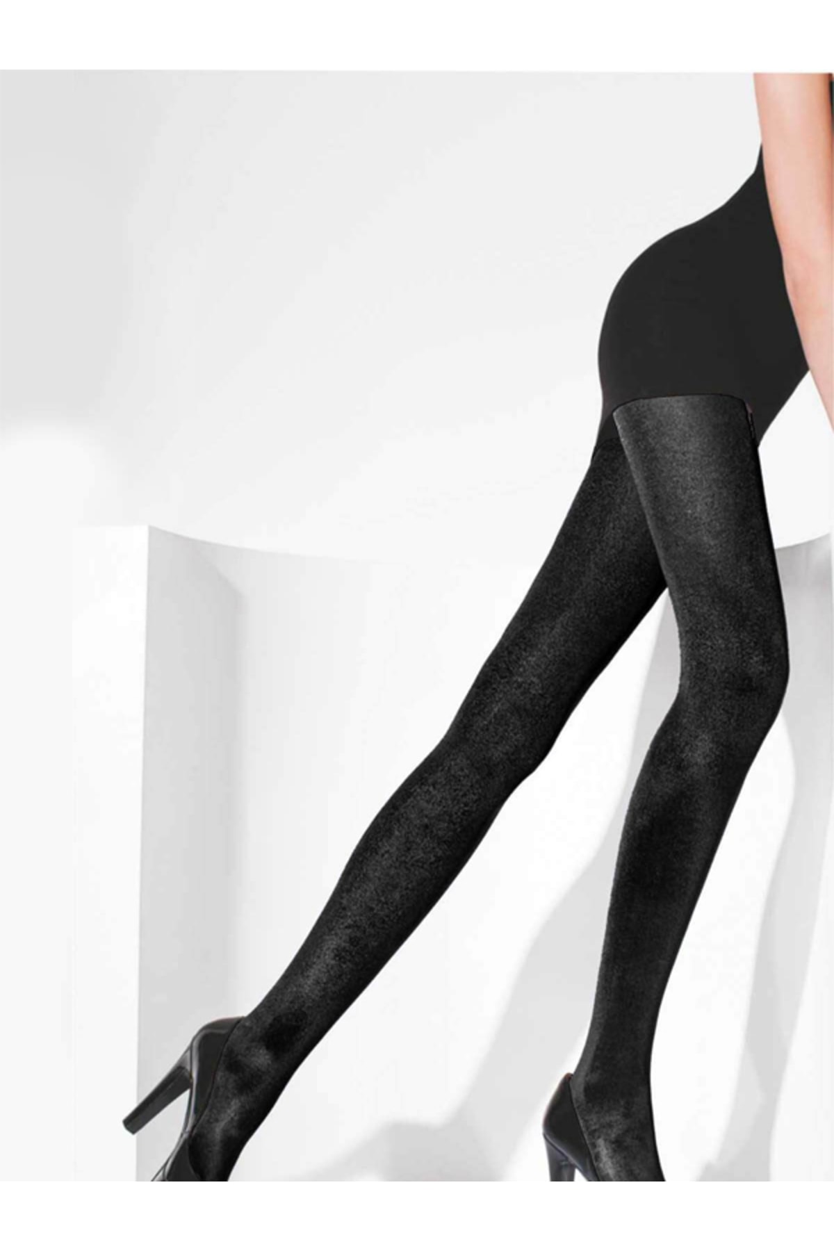 secret moda 3d Çok Kalın Çok Parlak 200 Den Siyah Kadın Külotlu Çorap