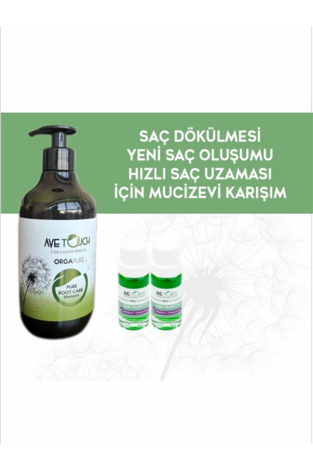 AVE TOUCH Root Care Şampuan / Sawpalmetto Iksir Set