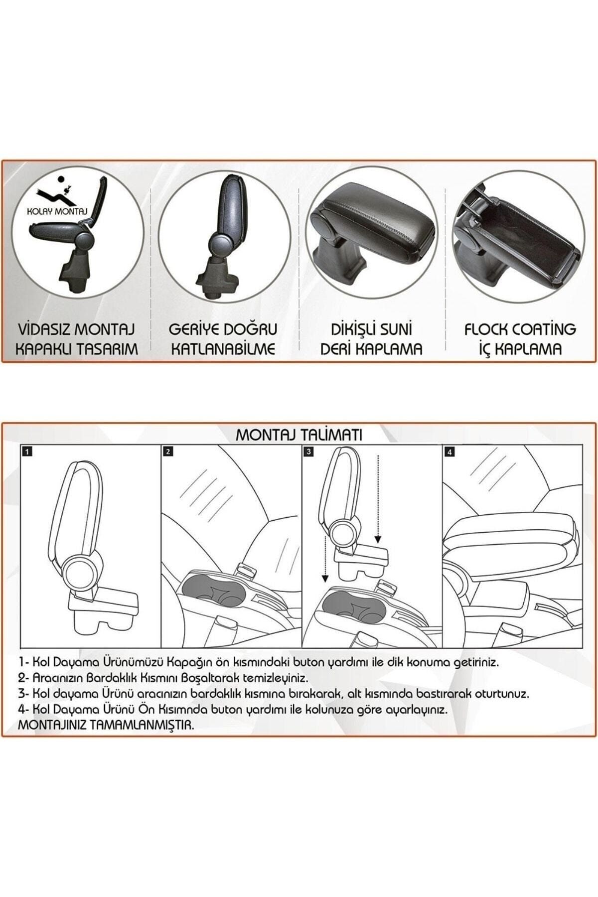 Niken-Renault Megane 3 - 2012-2015 Black Armrest 4