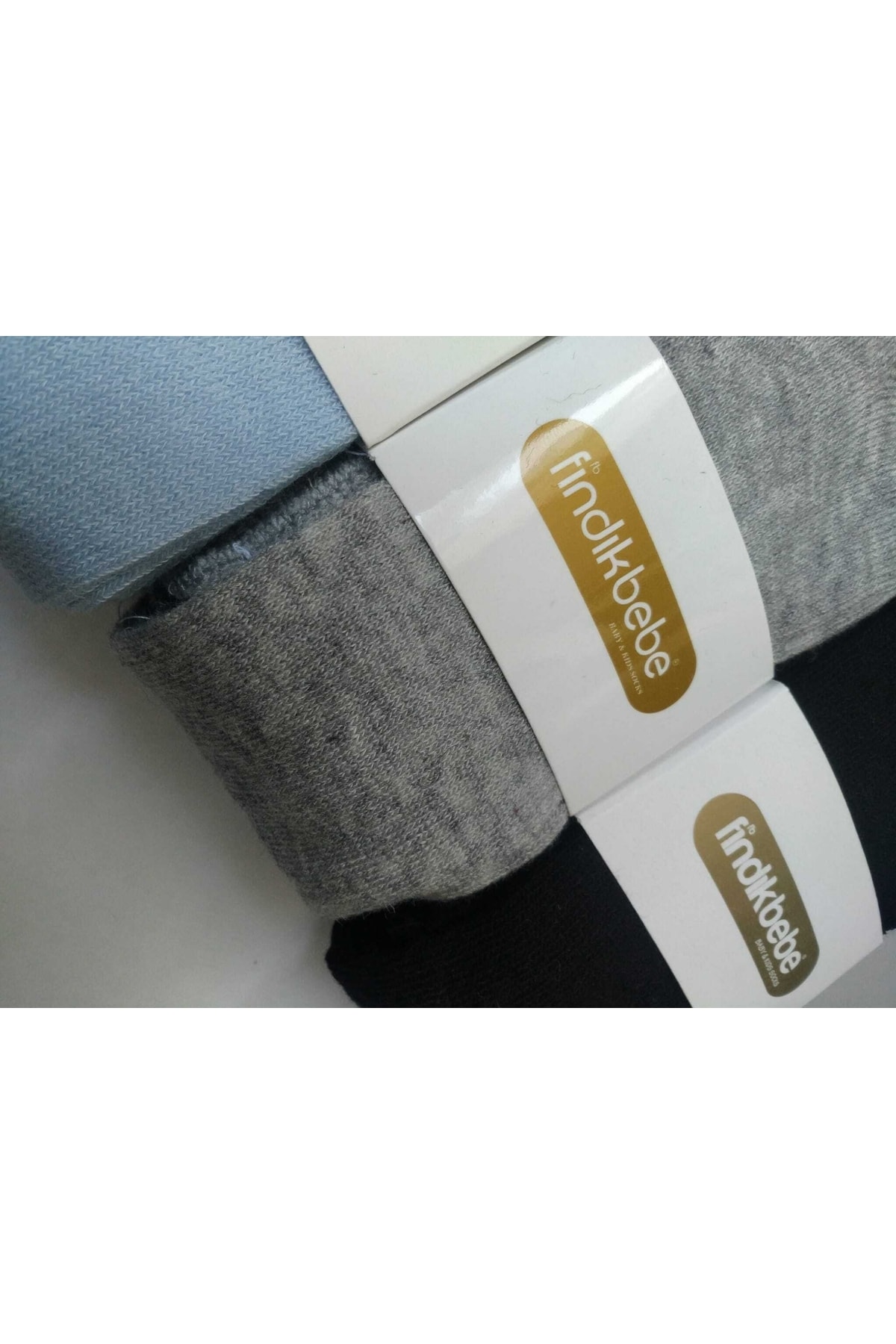 Meriç bebe Yenidoğan Mevsimlik Külotlu Bebe Çorabı Mavi-gri-siyah 3'lü Set fotoğrafı 2 (önizleme)