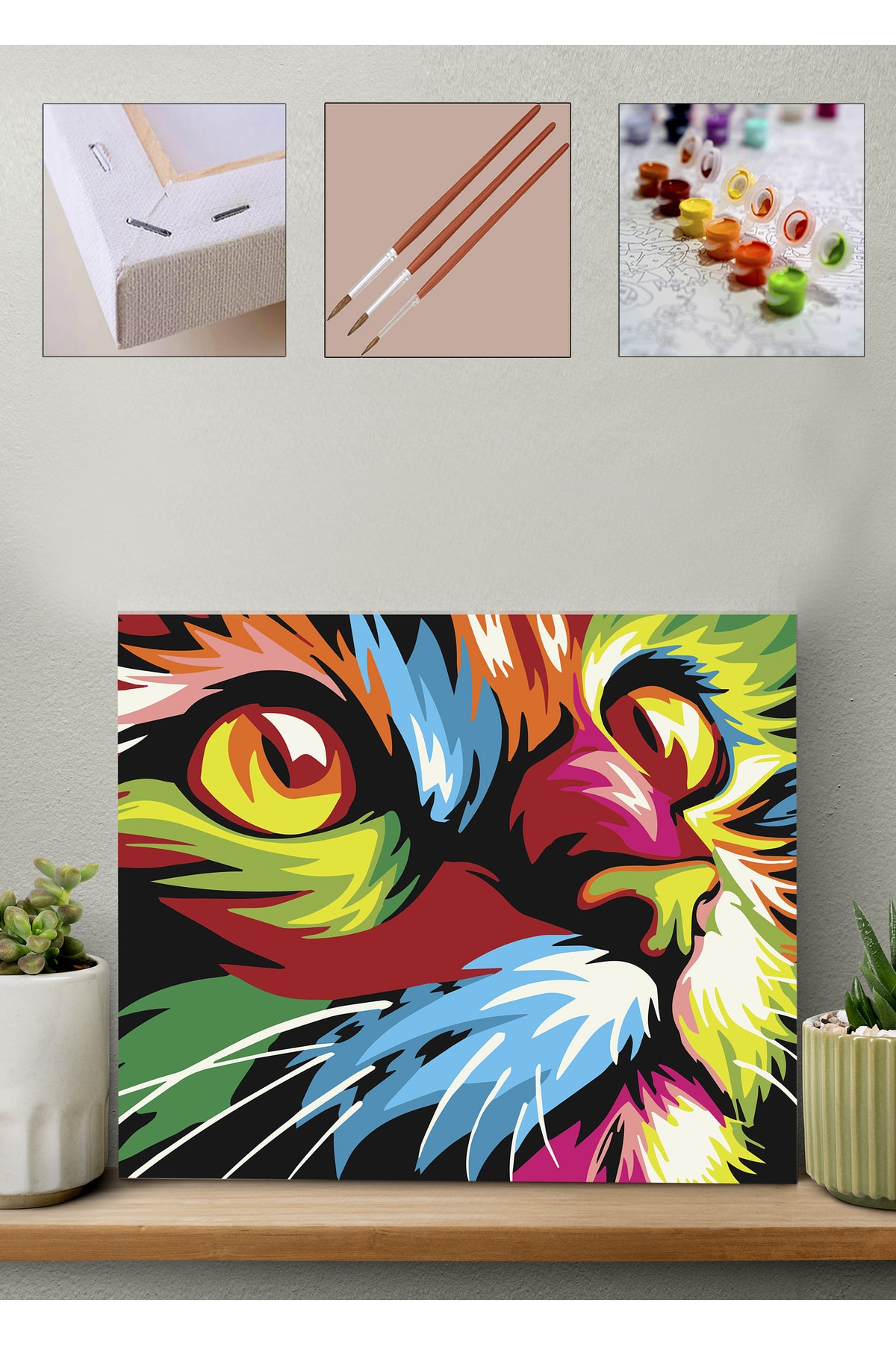 Carmen Sayılarla Boyama Seti - Kedi ( Çocuk Boy )