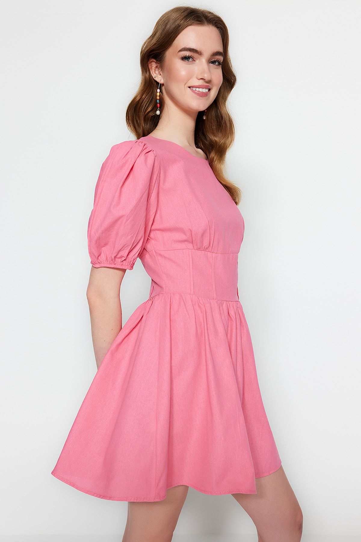 Petite pink dress hot sale with sleeves