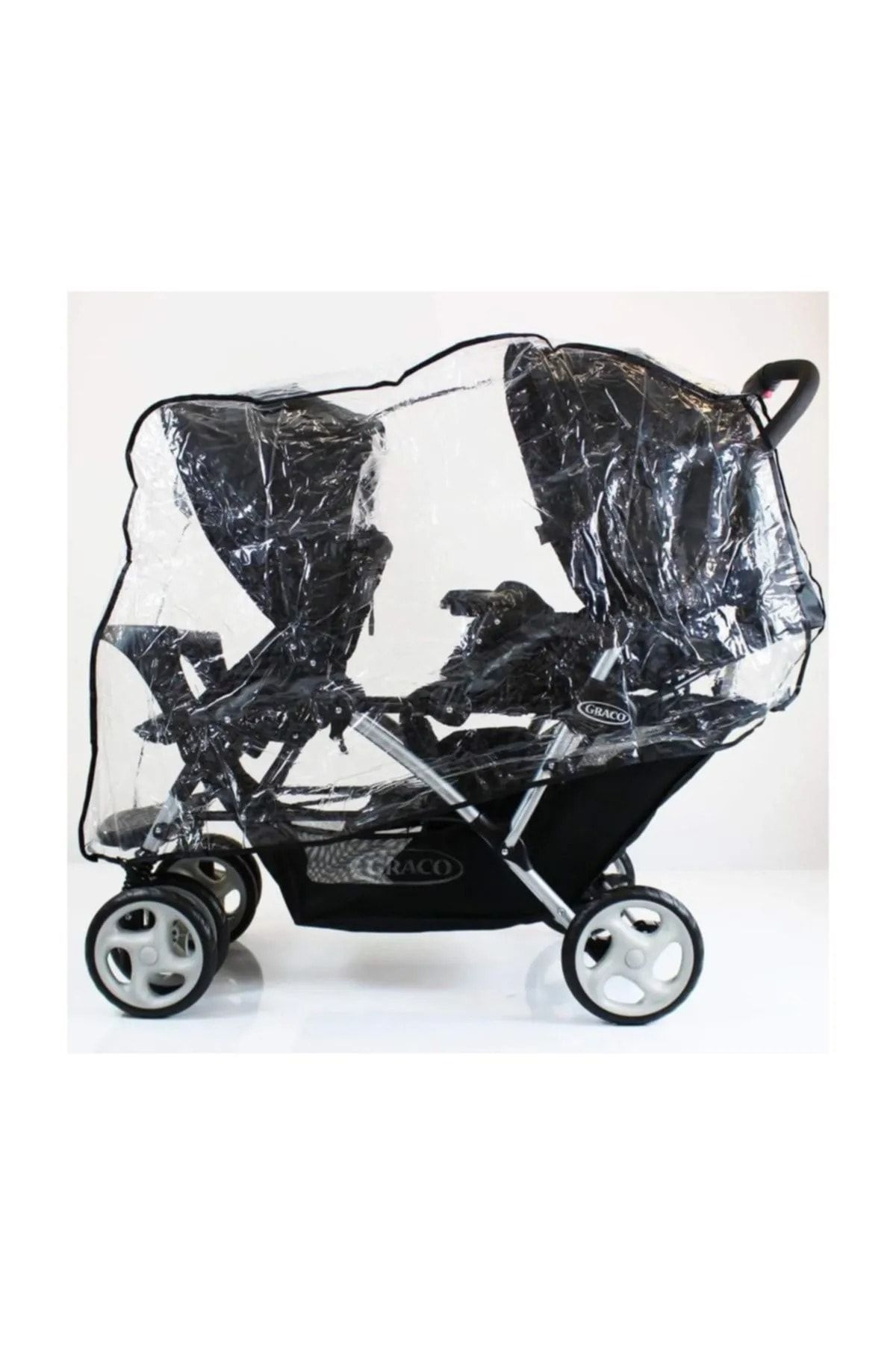 Graco double stroller rain cover deals