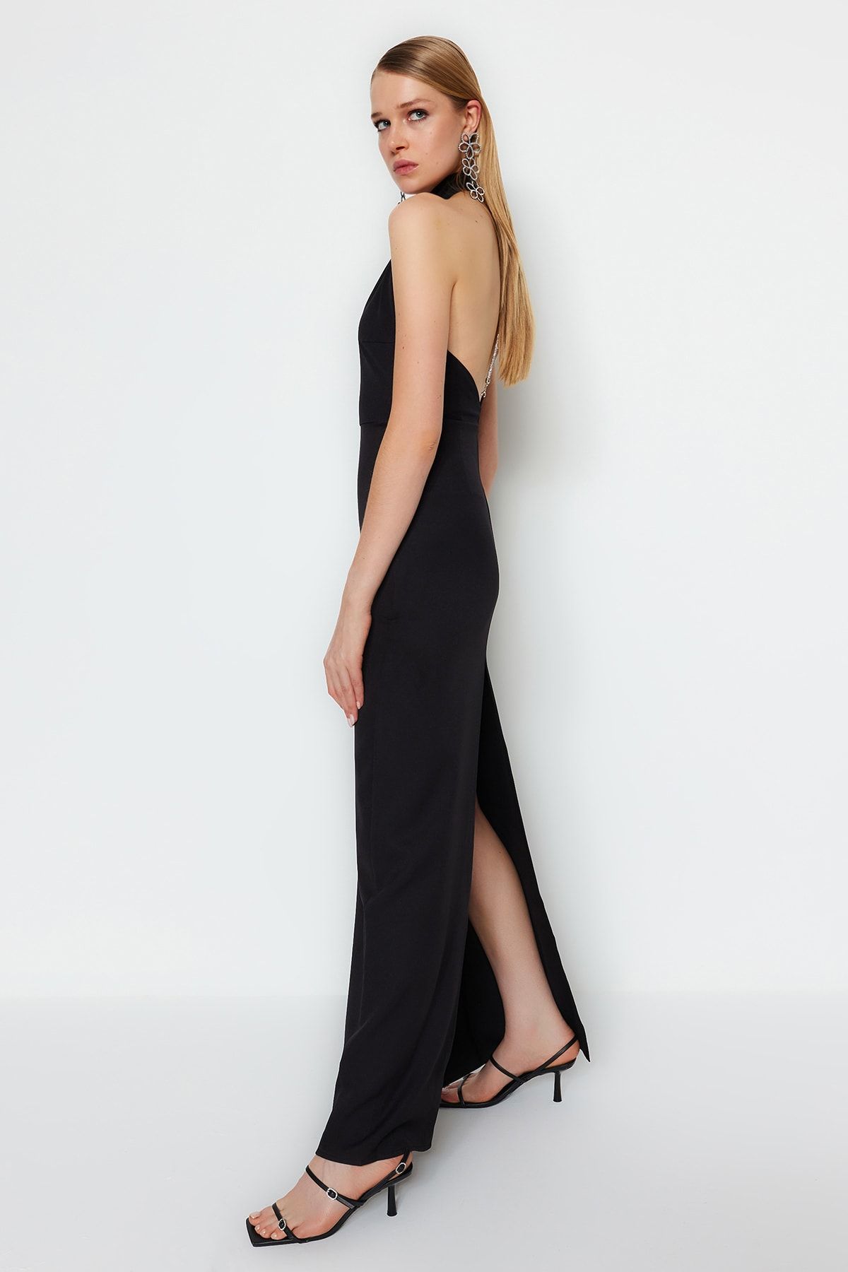 Black strappy prom outlet dress