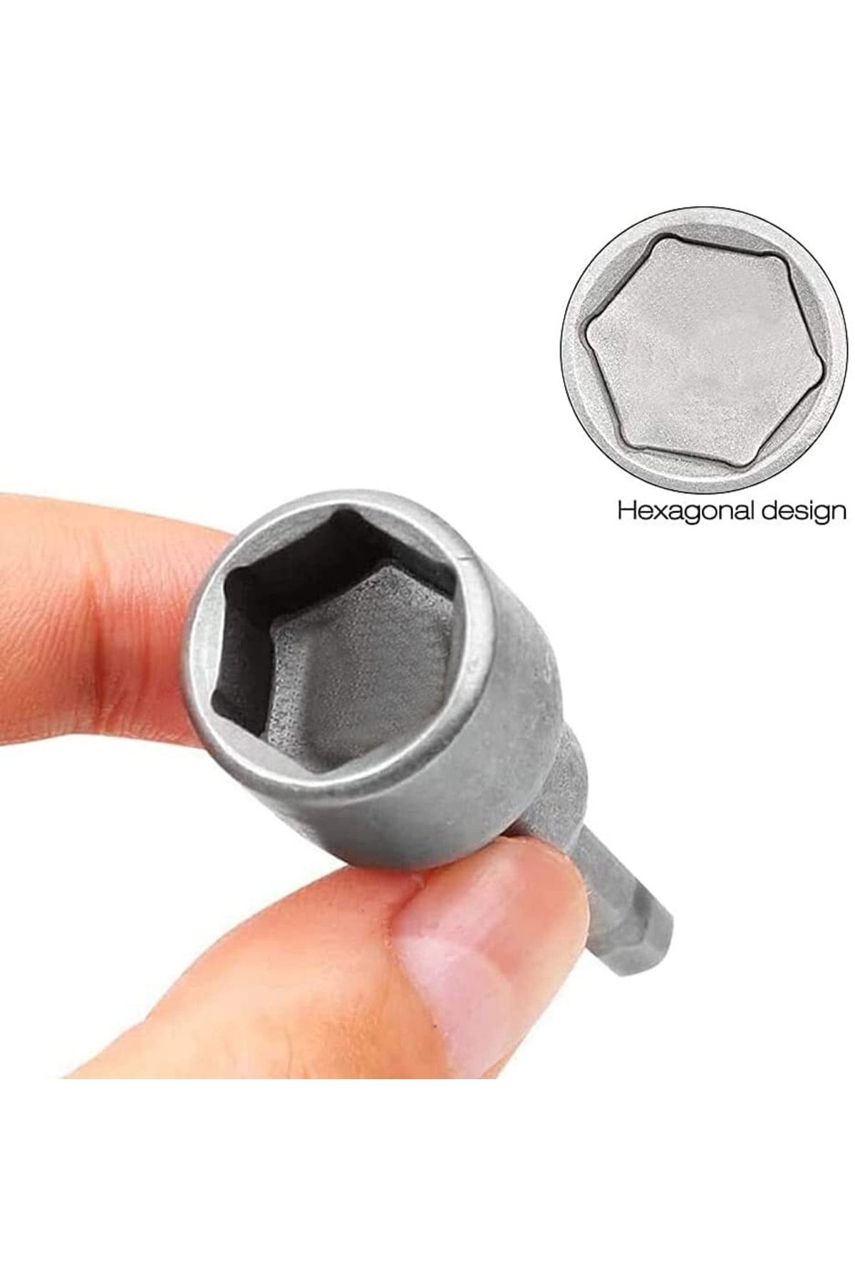 Depolife-Nut Extractor Bits Socket Set 1/4" Thread Metric Adapter Drill Bit 5 To 13mm Hex Shank 9 Pieces 7