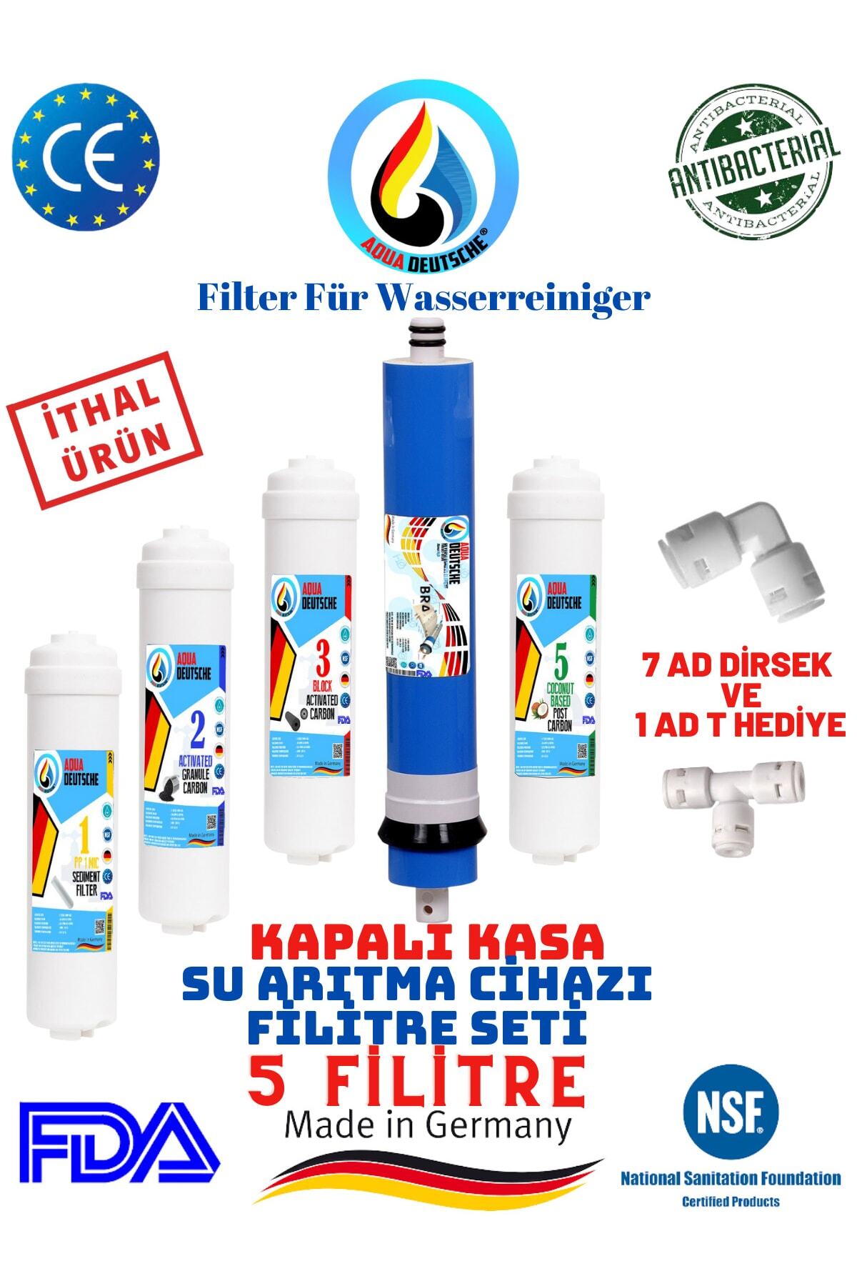 LG Chem Aqua Deutsche Kapalı Kasa Su Arıtma Cihazı 5 Li Inlıne Filitreseti Coconut Tatlandırıcılı Ithal Ürün