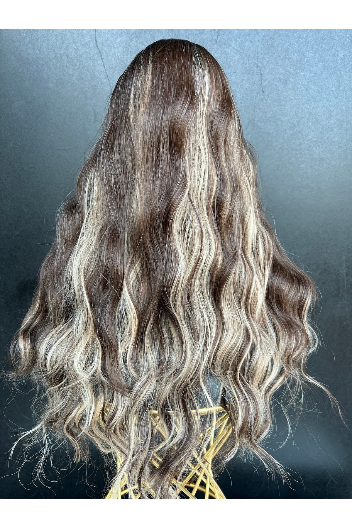 REMY HAİR Exclusive Luxury Kumral Platin Balyajlı Peruk