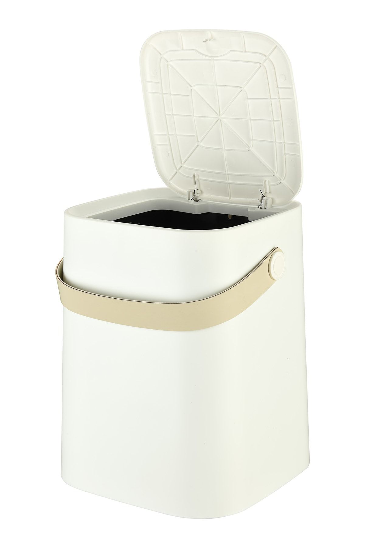Tuffex-8 Lt White Countertop Garbage Can - with Handle and Bucket, for Kitchen and Bathroom 6