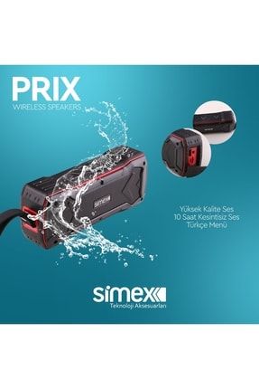Prix Su Geçirmez Bluetooth Hoparlör 12 Watt Yeşil Simex-Prix