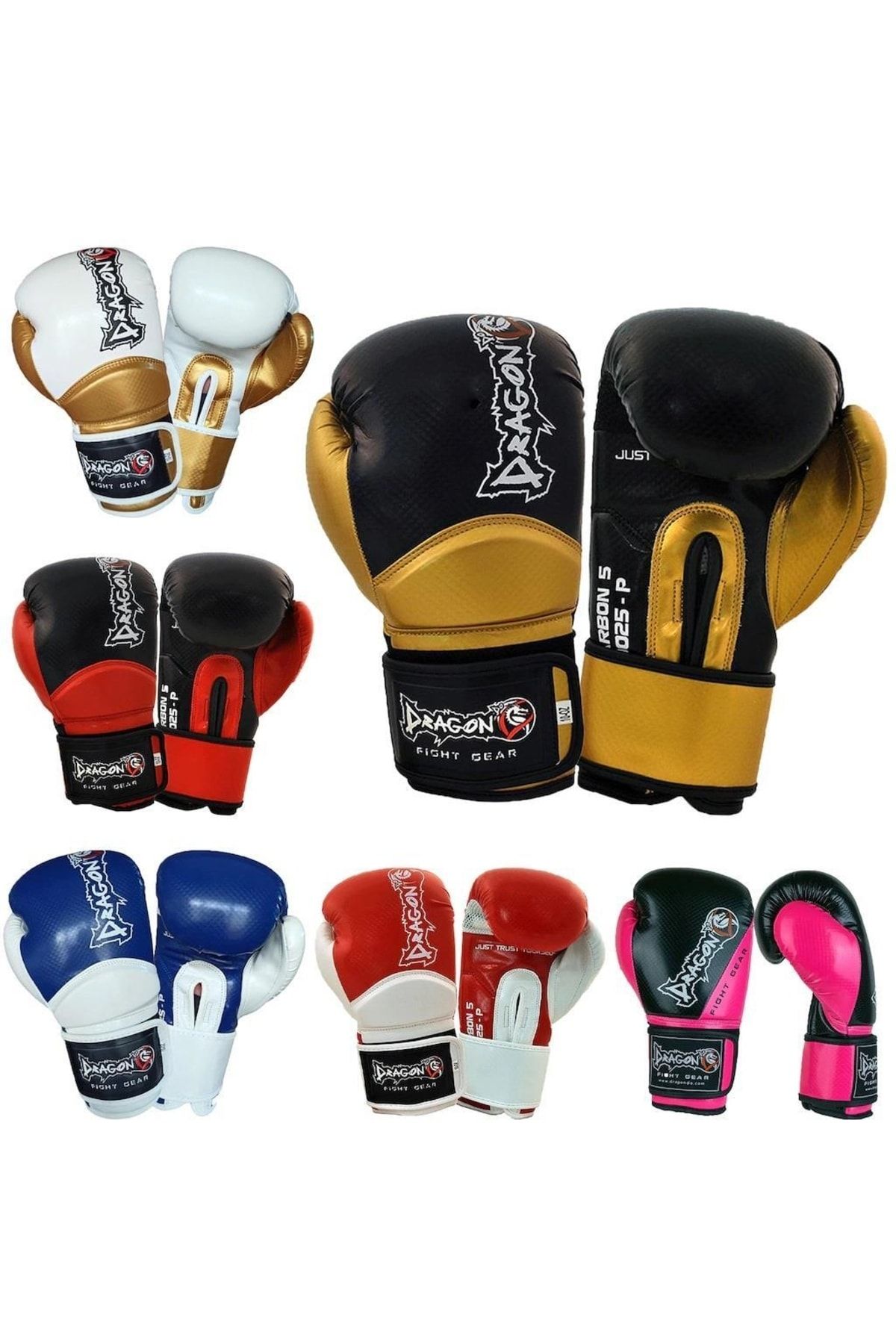 دستکش بوکس سفید مردانه و زنانه اژدها 30025 P Carbon 5 Muay Thai ، Dragondo