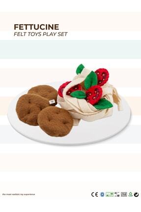 MOTHER AND TOYS Keçe Oyuncak - Fettuccine Yemek Oyun Seti - Felt Toys - %100 ...