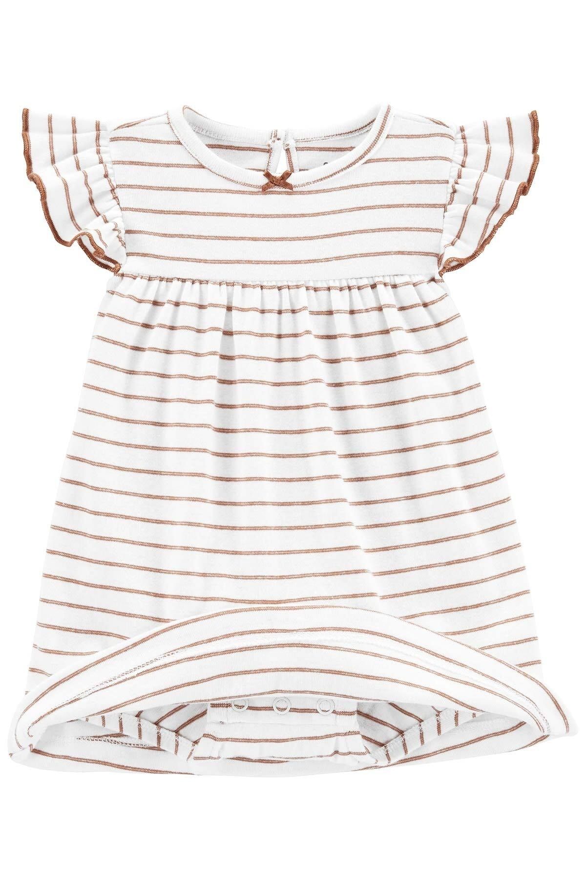 Kız Bebek Elbise Set 2'li Paket Beyaz