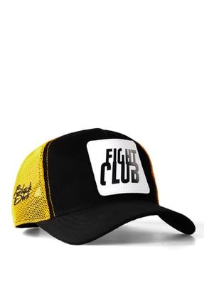 V1 Unisex Trucker Fight9 Logolu Siyah-sarı Cap Şapka BLCKBRKSRFLLSYHSPK
