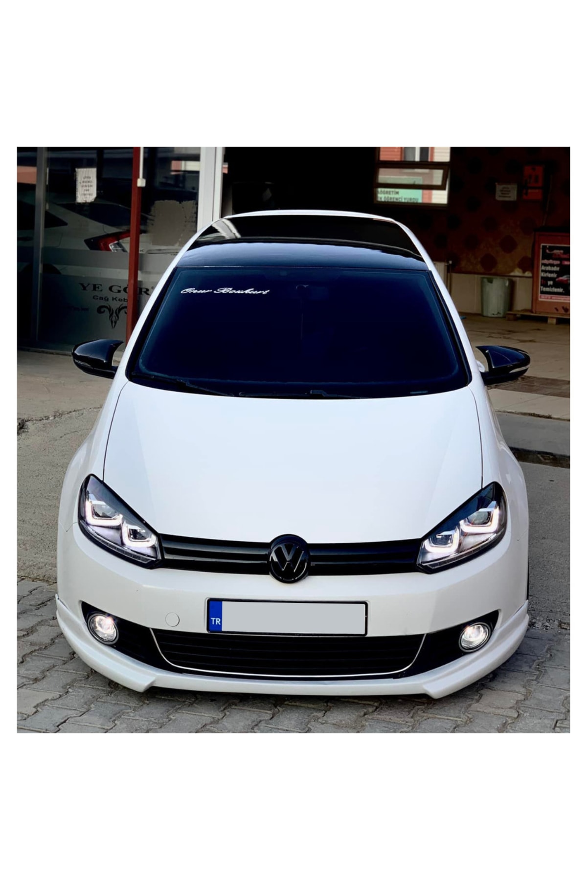 STS Oto Aksesuar Vw Golf 6 2008-2012 Batman Yarasa Ayna Kapağı Piano Black Abs Plastik Uyumlu
