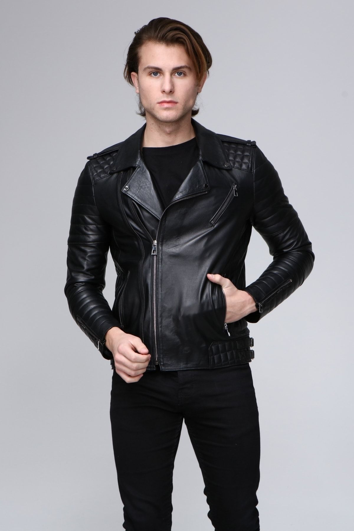 CE-YIL LEATHER PRODUCTS Мужская спортивная куртка из натуральной кожи ELVIS789