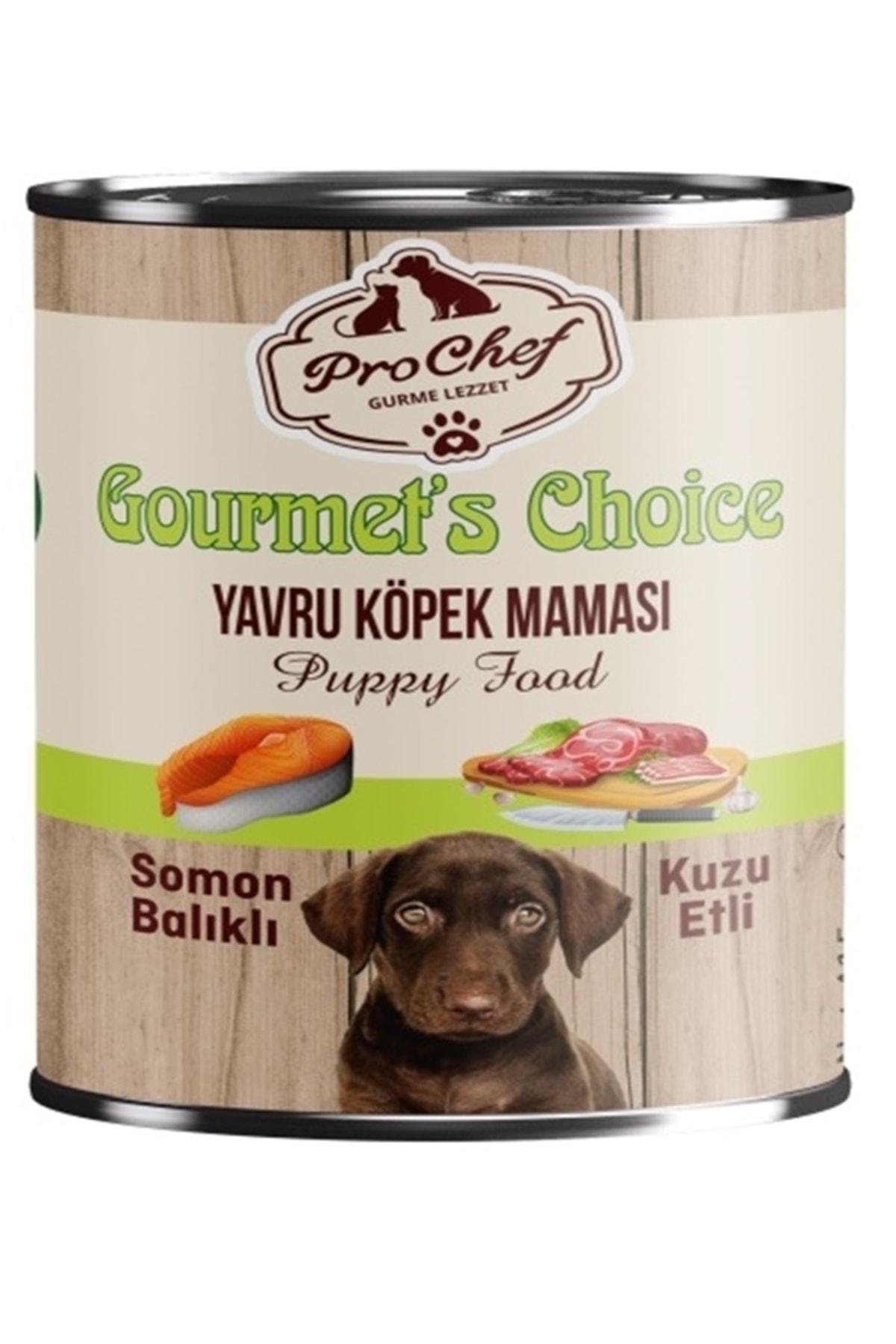 Prochef 12 Adet Gourmet's Choice Yavru Köpek Maması | 415 Gr Somon Balıklı & Kuzu Etli Konserve Yaş Mama