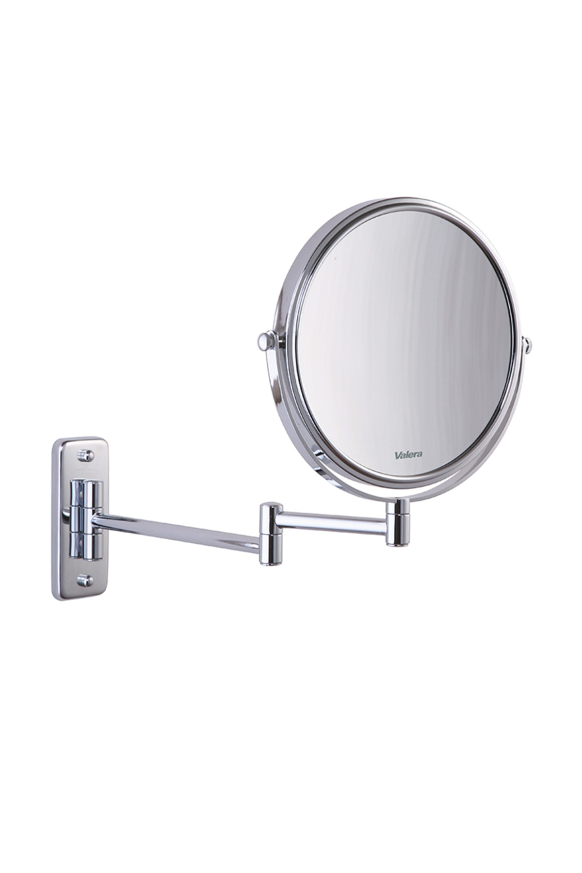 Valera Optima Classic Yatay Eksen Ayarlı Düz Ayna + 4x Büyüteçli Ayna Krom - Çelik