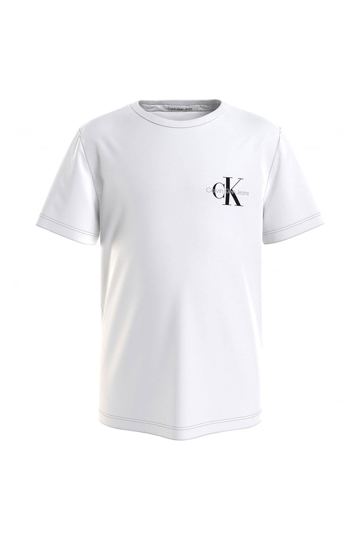 سویشرت سفید پسرانه و بچگانه پسر مسطح IB0IB01231AF Calvin Klein