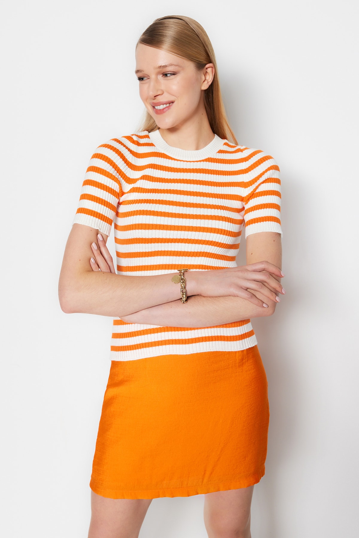 Trendyol Collection Pullover Orange Regular Fit