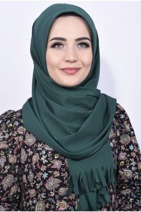 Pratik Hazır Şal Hijab Zümrüt Yeşili TYC00368560595