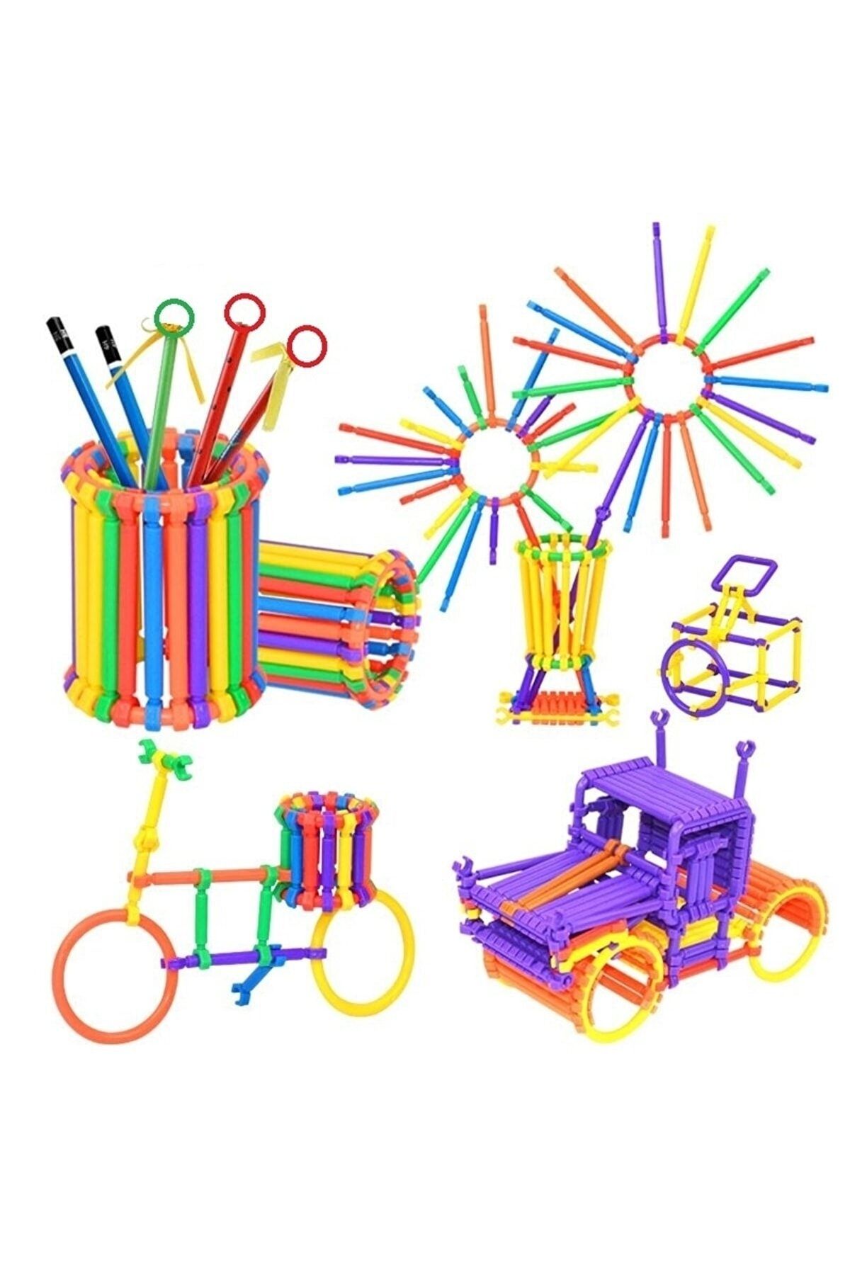 Zekice-Aerobic Sticks Game 230+pieces Colorful Building Sticks Project Sticks 4