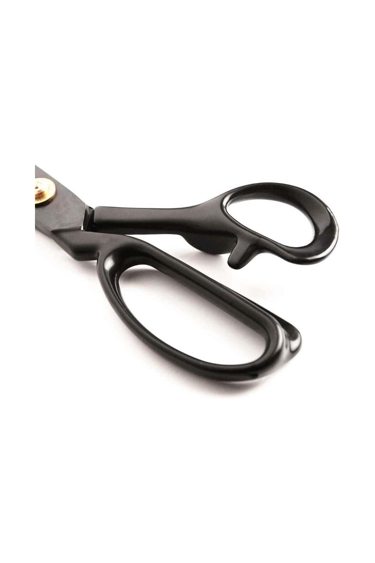 hodbehod-Left Handed Scissors Left Handed Black Handle Fabric Cutting Scissors Set with Number 10 Nut 2