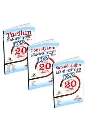 Kpss Genel Kültür Manifesto 20li Çözümlü Deneme Seti MANİFESTOSET