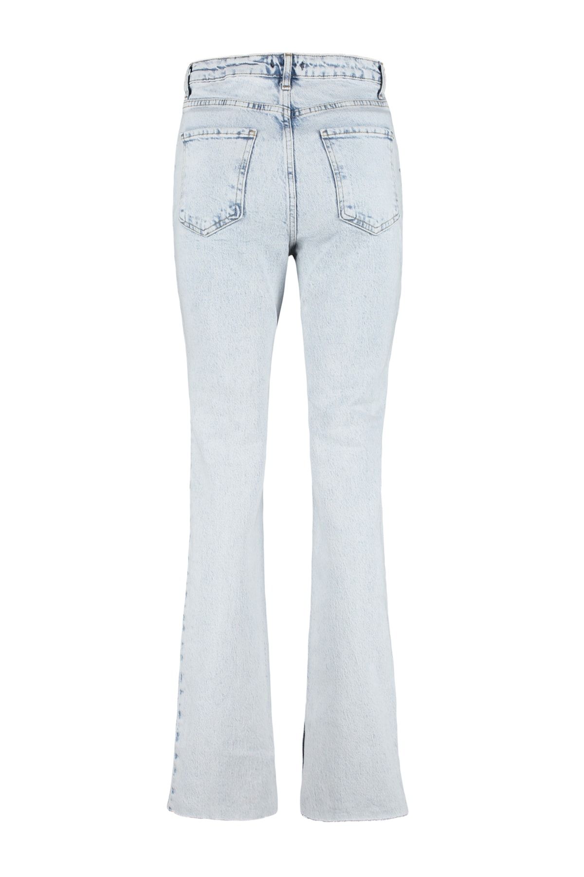 Trendyol Collection-Blau – Flare-Jeans mit hoher Taille und Schlitz TWOAW22JE0382 8