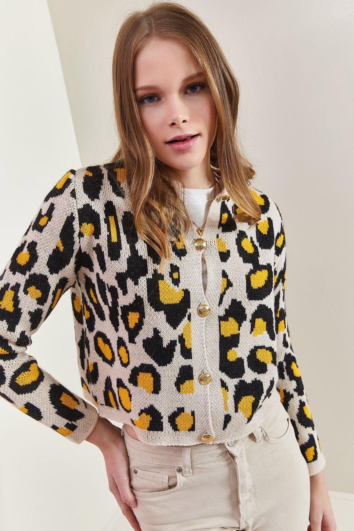 Leopard print hotsell short cardigan