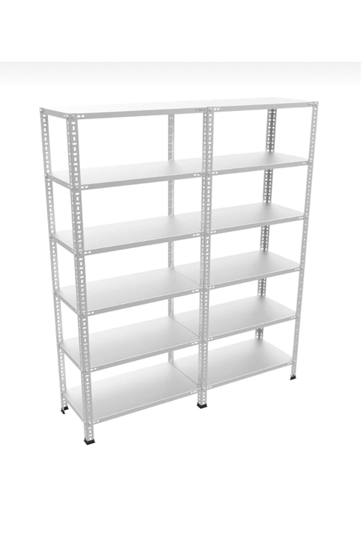 RafKing 43x120x200cm 6 Katlı Duble Galvaniz Çelik Raf