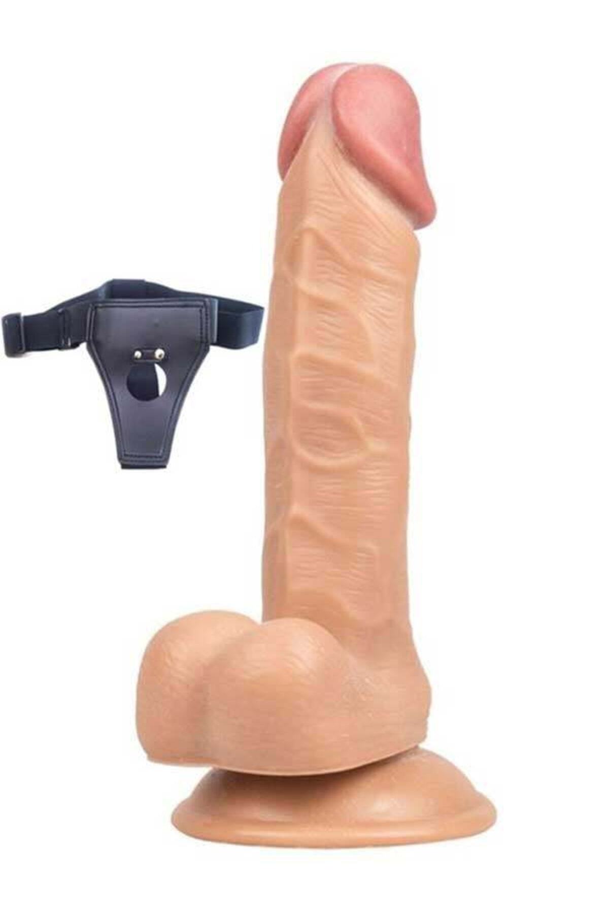 Içi Dolu Belden Bağlamalı Realistik Penis 20 cm