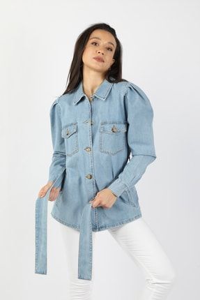 Kadın Kot Ceket Açık Mavi 2JL/5701