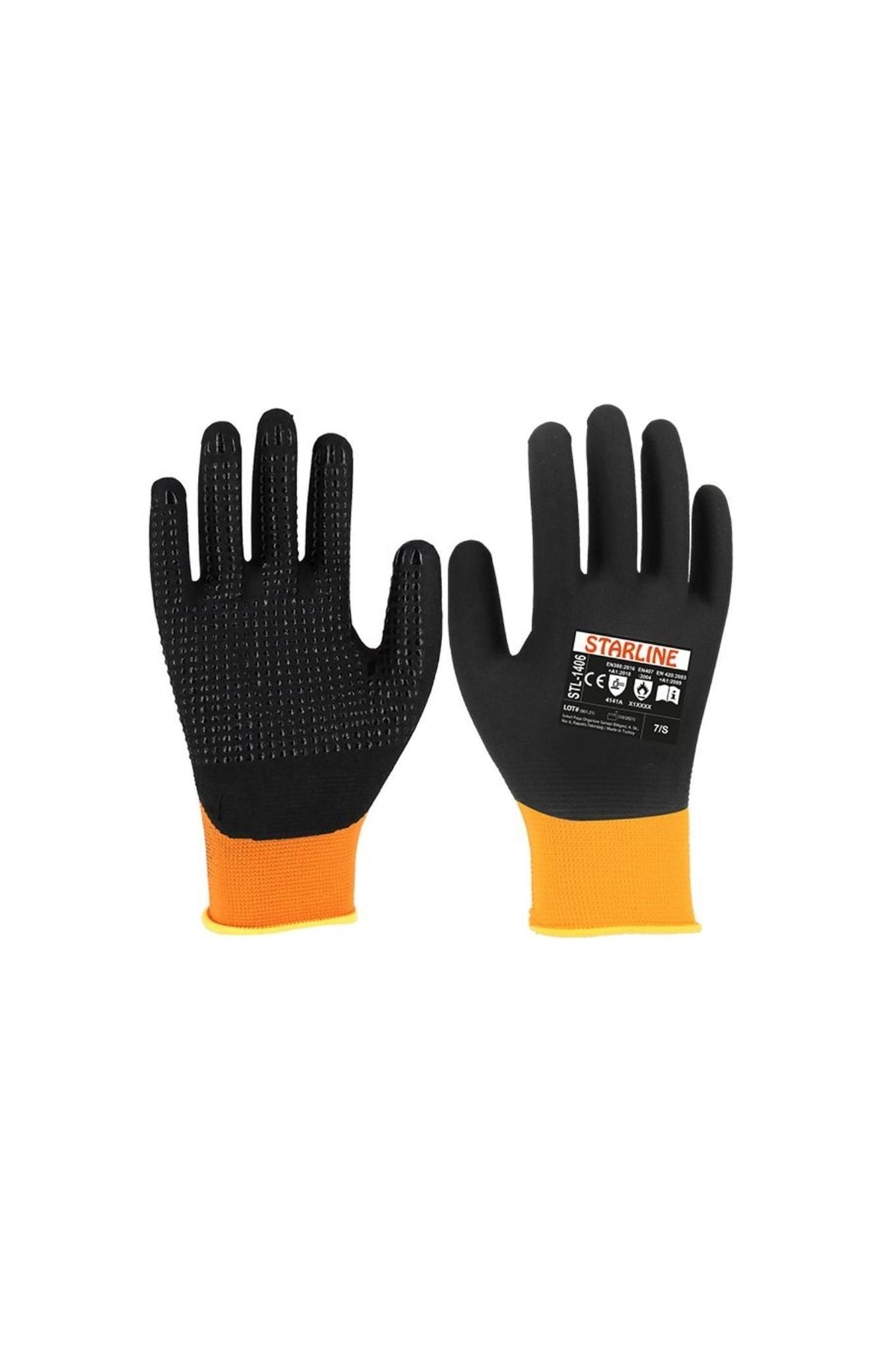 Starline Stl-1406 Köpük Nitril Puanlı Eldiven No:8