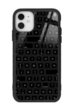Iphone 11 Keyboard Tasarımlı Glossy Telefon Kılıfı ip11scaseglss073