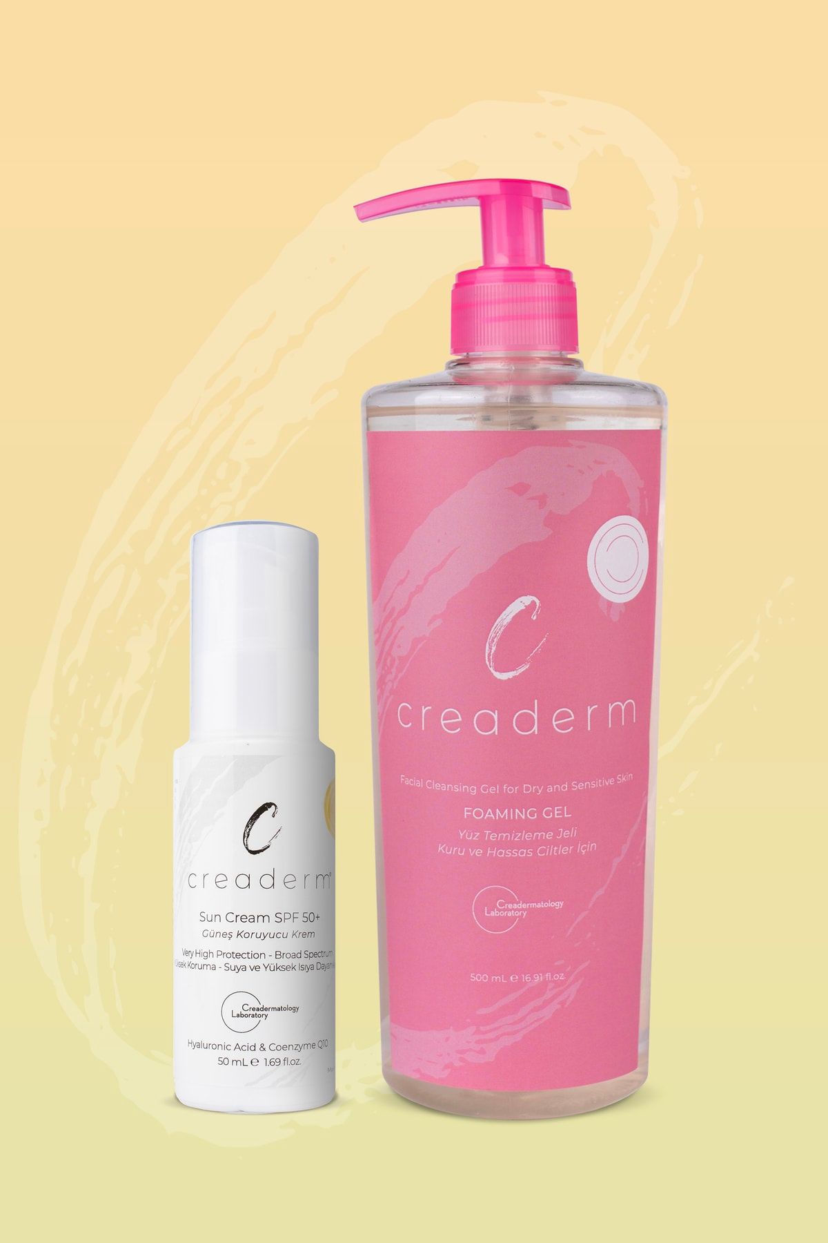 ژل شستشوی صورت کرم ضد آفتاب Creamspf 50+ برای پوست های خشک و حساس CREADERM