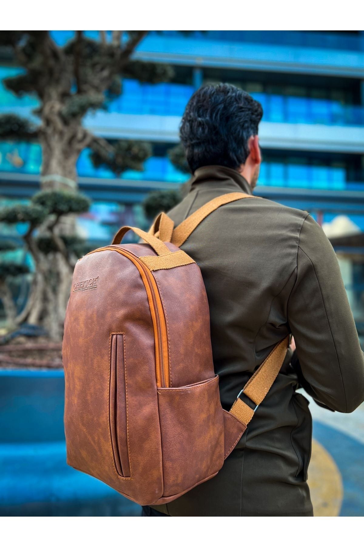 Tan backpack cheap mens