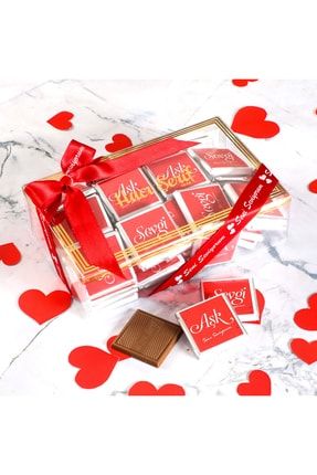 Sevgililer Günü Hediyesi (70 Adet Madlen Çikolata) (asetat Kutu) T1070