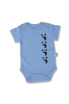 Baby Bombacio Şerit Desen Kısa Kollu Body
