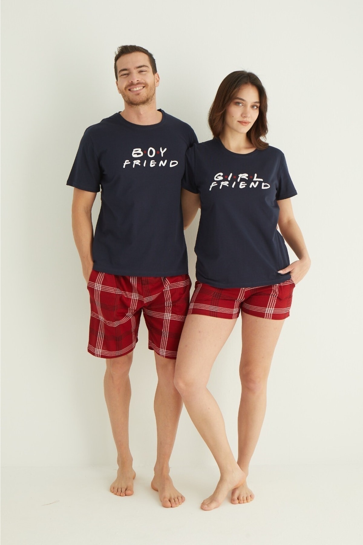 Pijamoni Kadın Eşli Şortlu Pijama Takımı (kadın Ve Erkek Ayrı Ayrı Satılmaktadır)