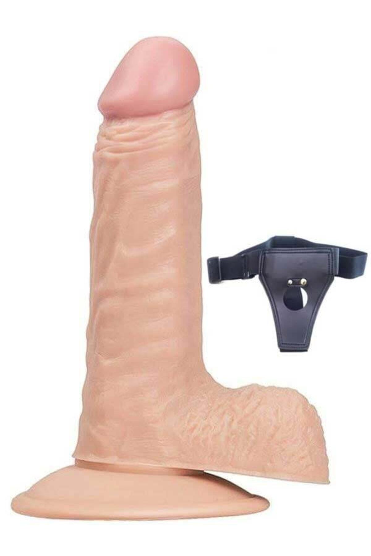 Belden Bağlamalı Realistik Dildo Içi Dolu 15 Cm