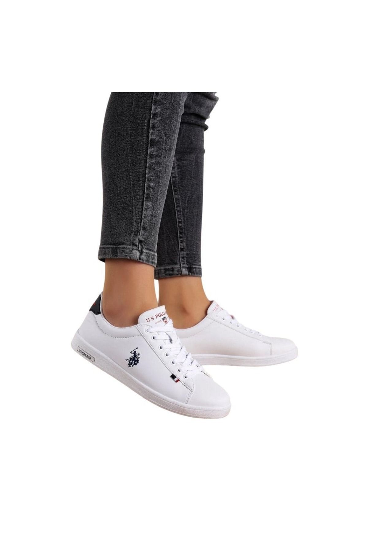 اسنیکر چند رنگ زنانه کفش ورزشی سفید Lacivert U.S. Polo Assn U.S. Polo Assn.