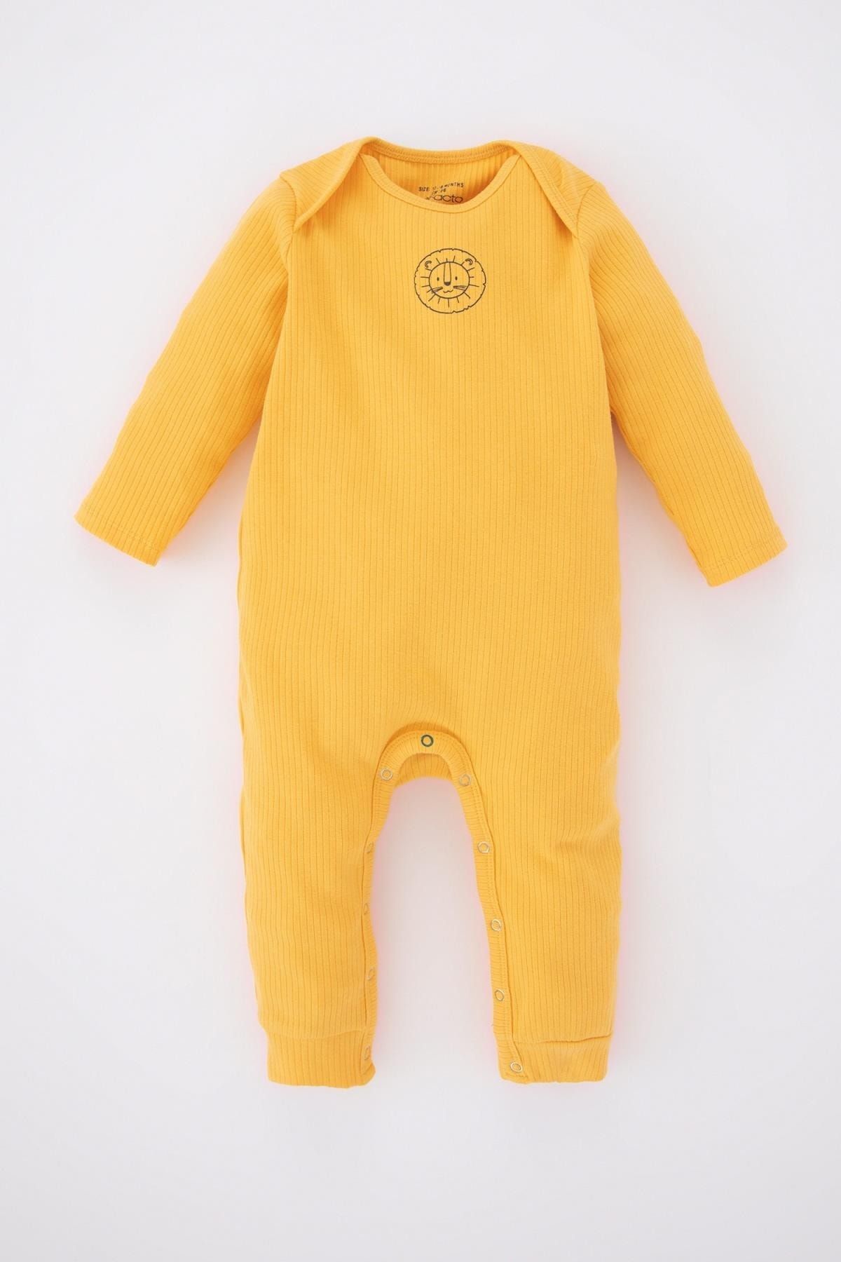 Defacto Baby Boy Newborn Ribbed Camisole Jumpsuit Trendyol