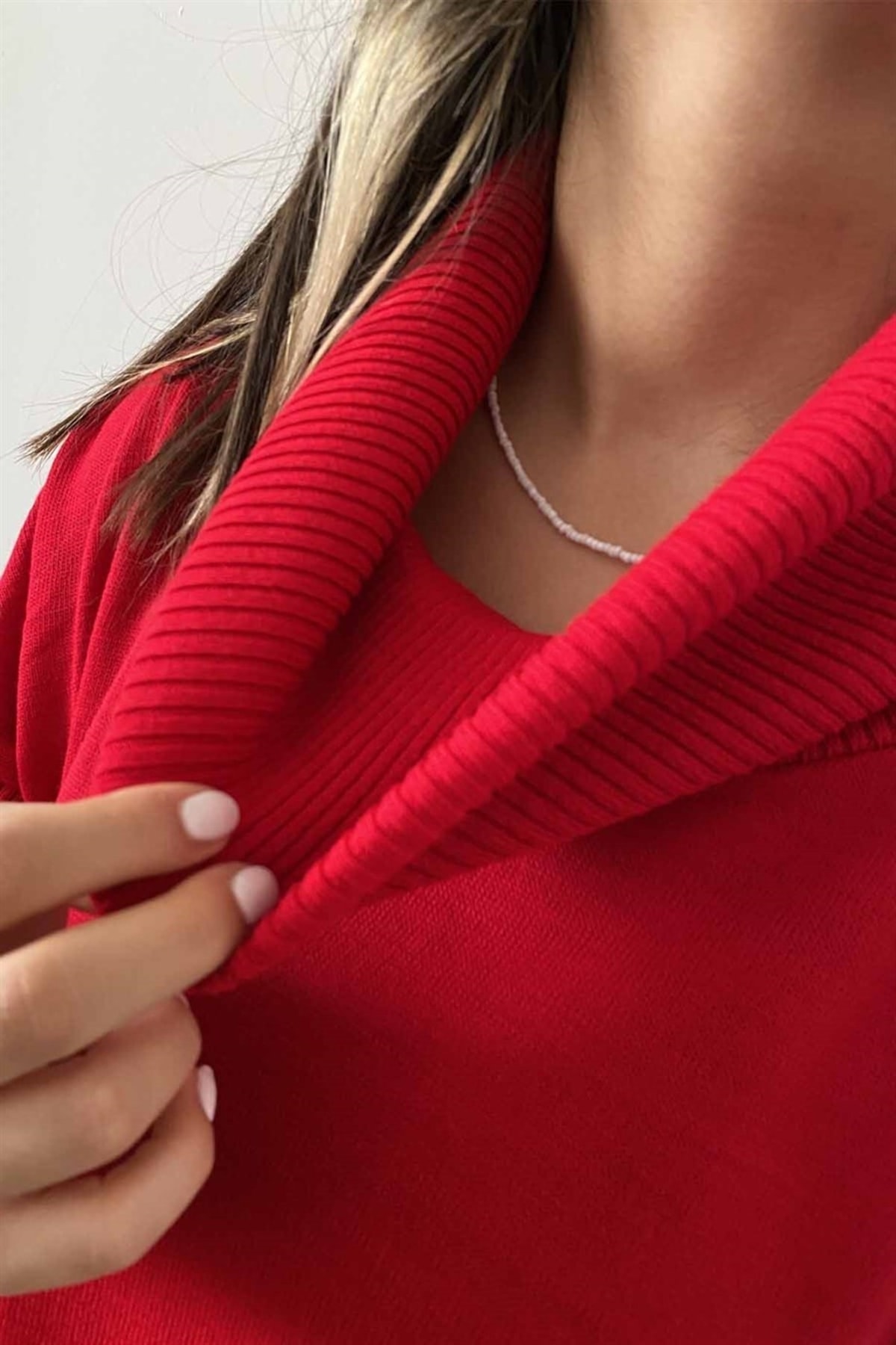 citycenterfashion  Kadın Degaje Yaka Cepli Triko Kazak Cty-cnd-11369 - Görsel 5