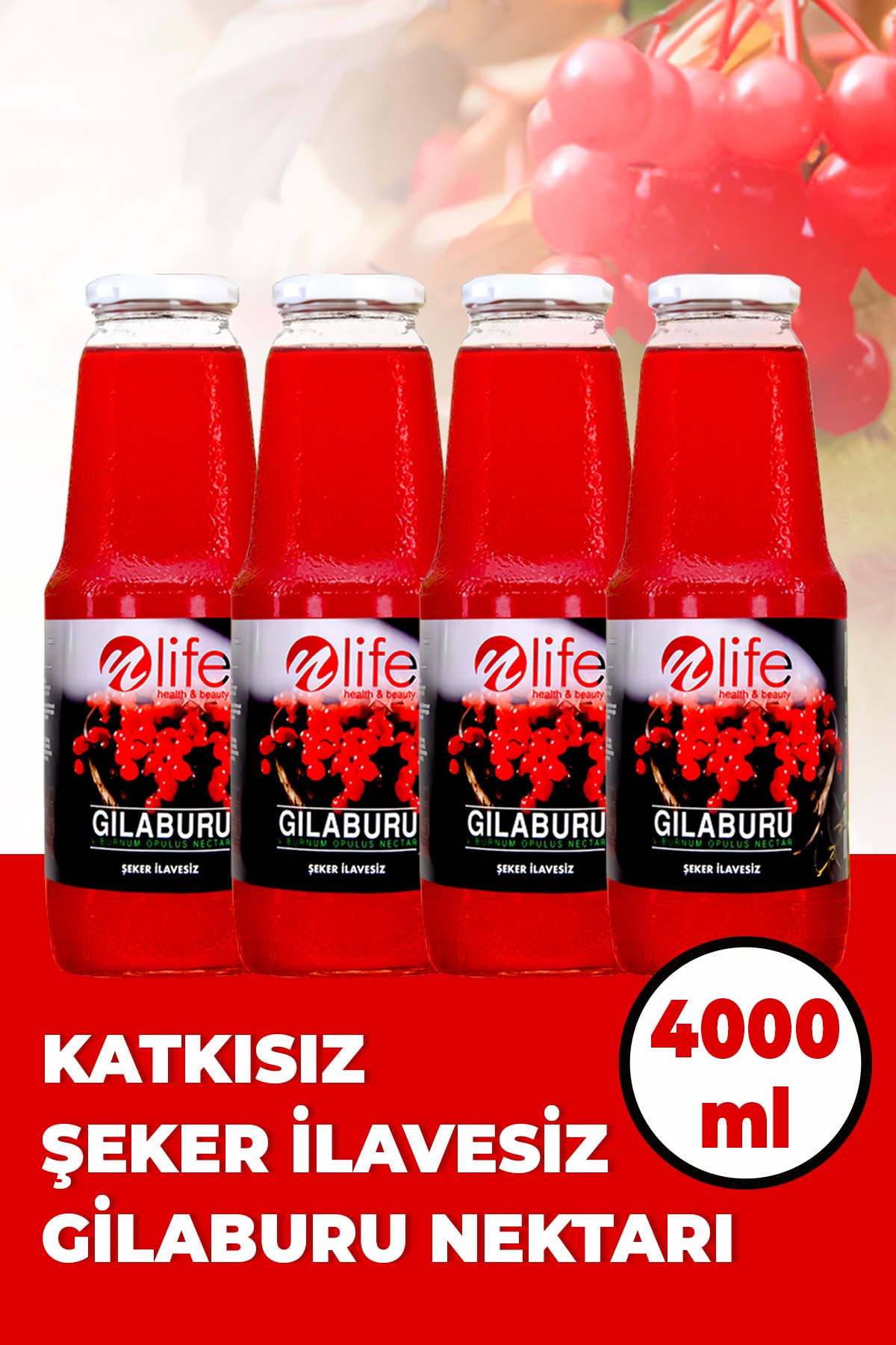 NLife 100 Do al Katk s z eker Ilavesiz Gilaburu Nektar 4 X 1 Lt nlife-100-do-al-katk-s-z-eker-ilavesiz-gilaburu-nektar-4-x-1-lt