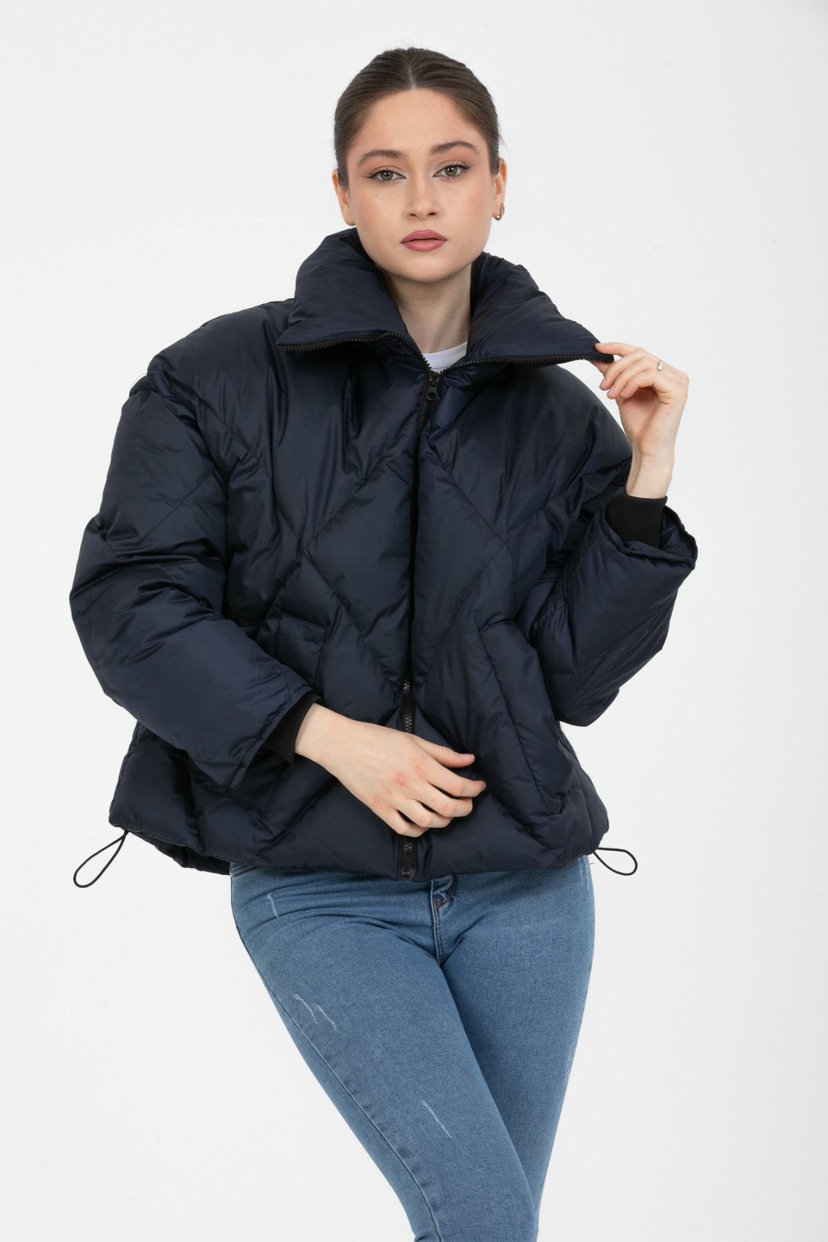 Dark blue winter jacket on sale