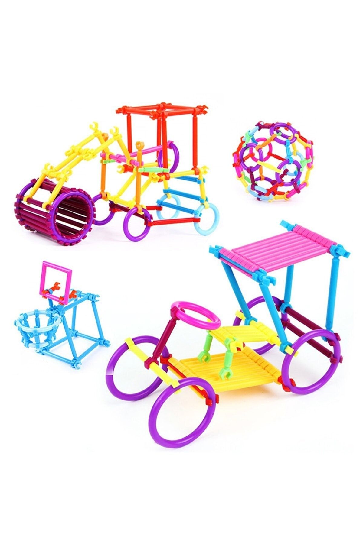 Zekice-Aerobic Sticks Game 230+pieces Colorful Building Sticks Project Sticks 5