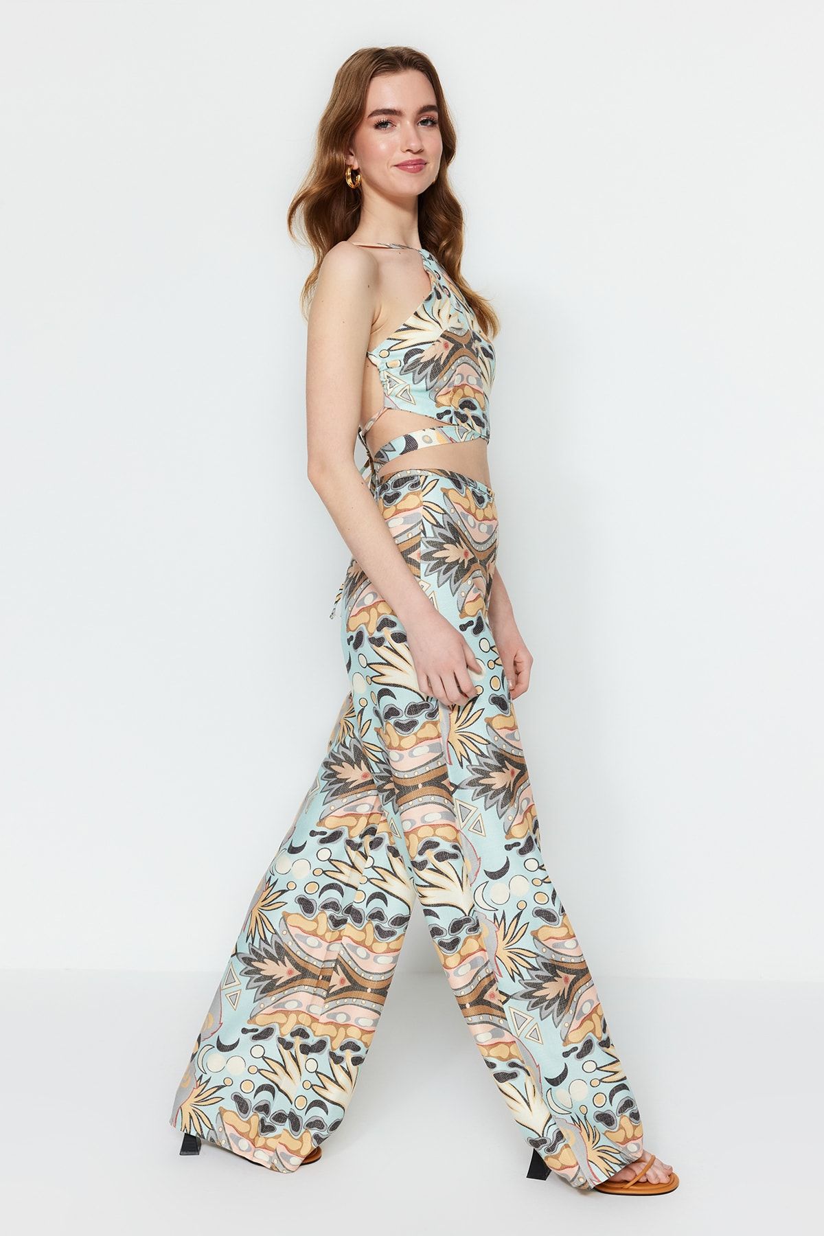 Trendyol Collection Hose Mehrfarbig Wide Leg